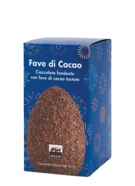 Dark Chocolate Egg with Cocoa Beans Maglio