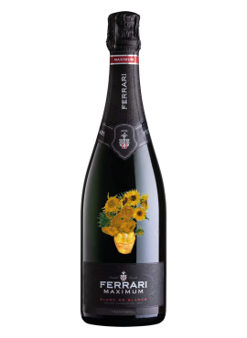 Ferrari Maximum Blanc De Blancs Limited Edition Vase with Twelve Sunflowers