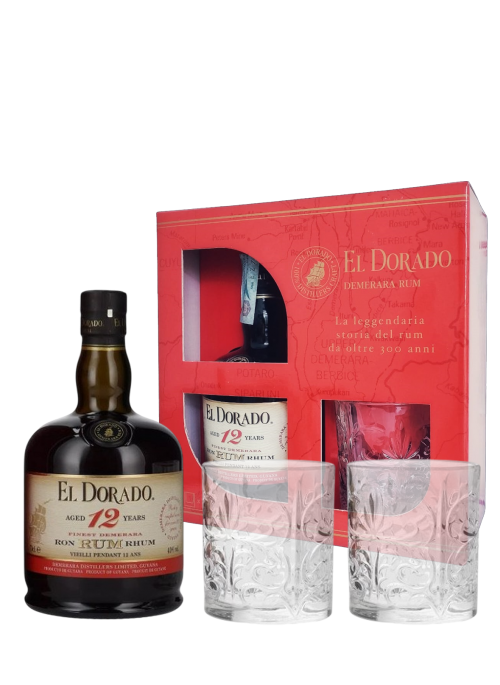 El Dorado 12 con bicchieri
