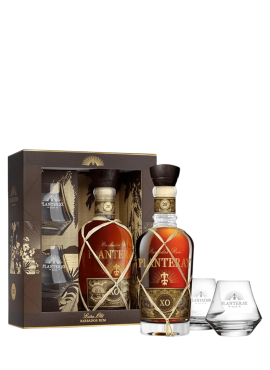 Rhum Planteray Xo Barbados 20 th Anniversario in Astuccio con 2 Bicchieri