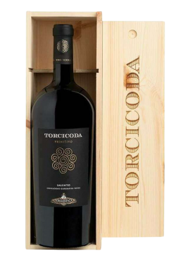 Torcicoda Primitivo Salento Tormaresca 5 Liters in Wooden Box
