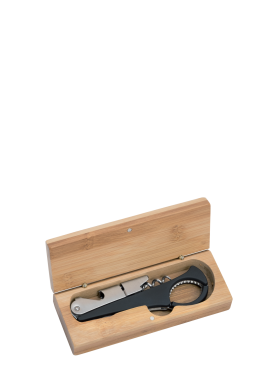 Corkscrew with bamboo case