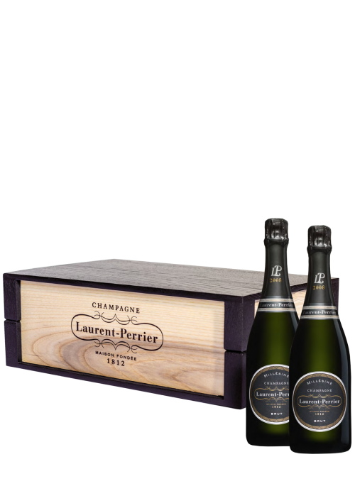 Brut Millésimé 2 bottles with wooden case NV