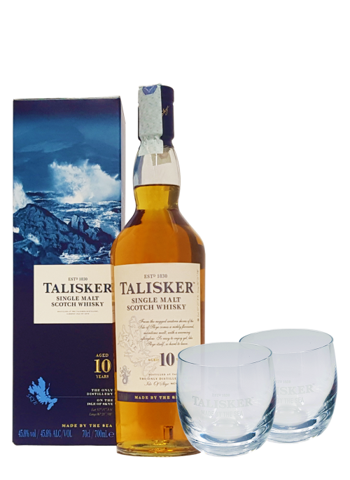 Talisker Single Malt 10 y.o. + 2 Bicchieri