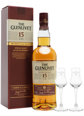 Glenlivet 15 years of age + 2 glasses