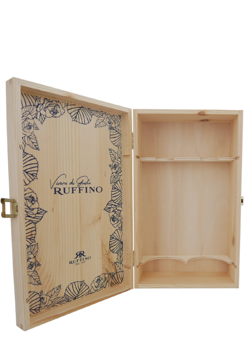 Cassetta in legno 2 Bottiglie Ruffino