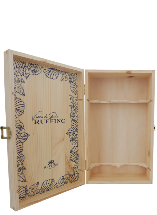 Wooden box 2 Bottles Ruffino