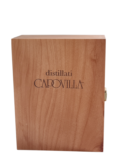 Capovilla Case in aged noble wood 2 bottles