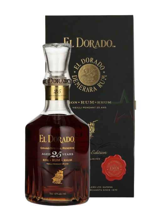 Rum El Dorado 25 yo vintage 1986