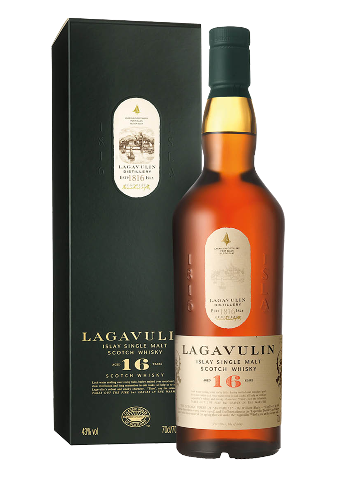 Whisky White Horse Distillers Lagavulin Single Islay Malt 16 ans d'âge