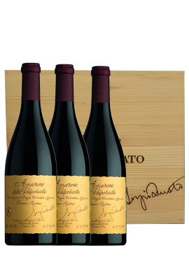 Vertical Amarone Riserva Sergio Zenato with wooden case