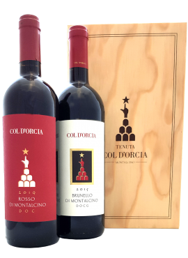 Brunello e Rosso di Montalcino in cassetta di legno