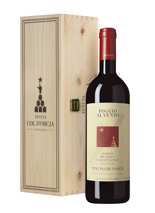 With wooden case Poggio al Vento Brunello