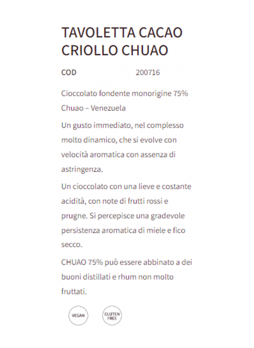 Tavoletta Chuao 75% Criollo Maglio