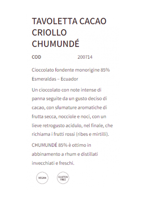 Tavoletta Chumunde 85% Criollo Maglio