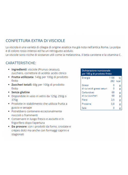 Confettura extra of Visciole Cavazza