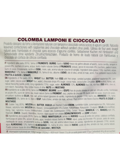 Raspberry and Chocolate Colomba Filippi