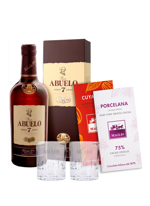 Box Degustazione Ron Abuelo 7 yo Cioccolato Cru Maglio