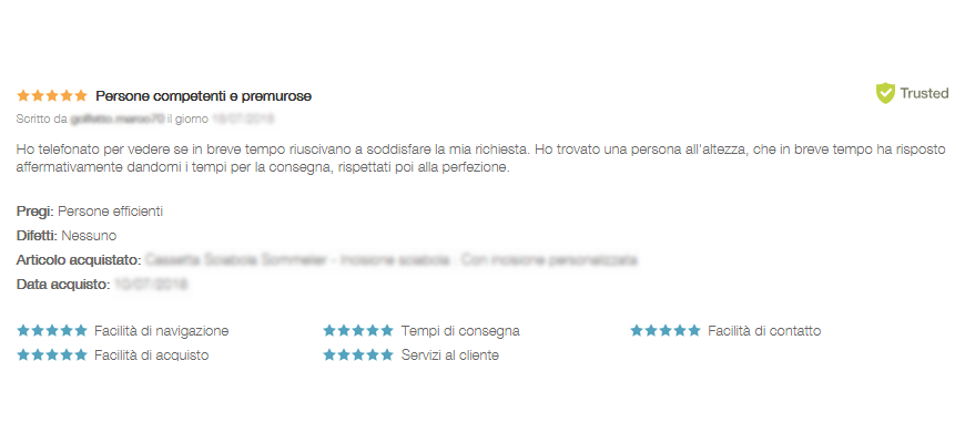 Recensione cliente My Wine Store