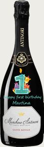 Bottiglia personalizzata primo compleanno